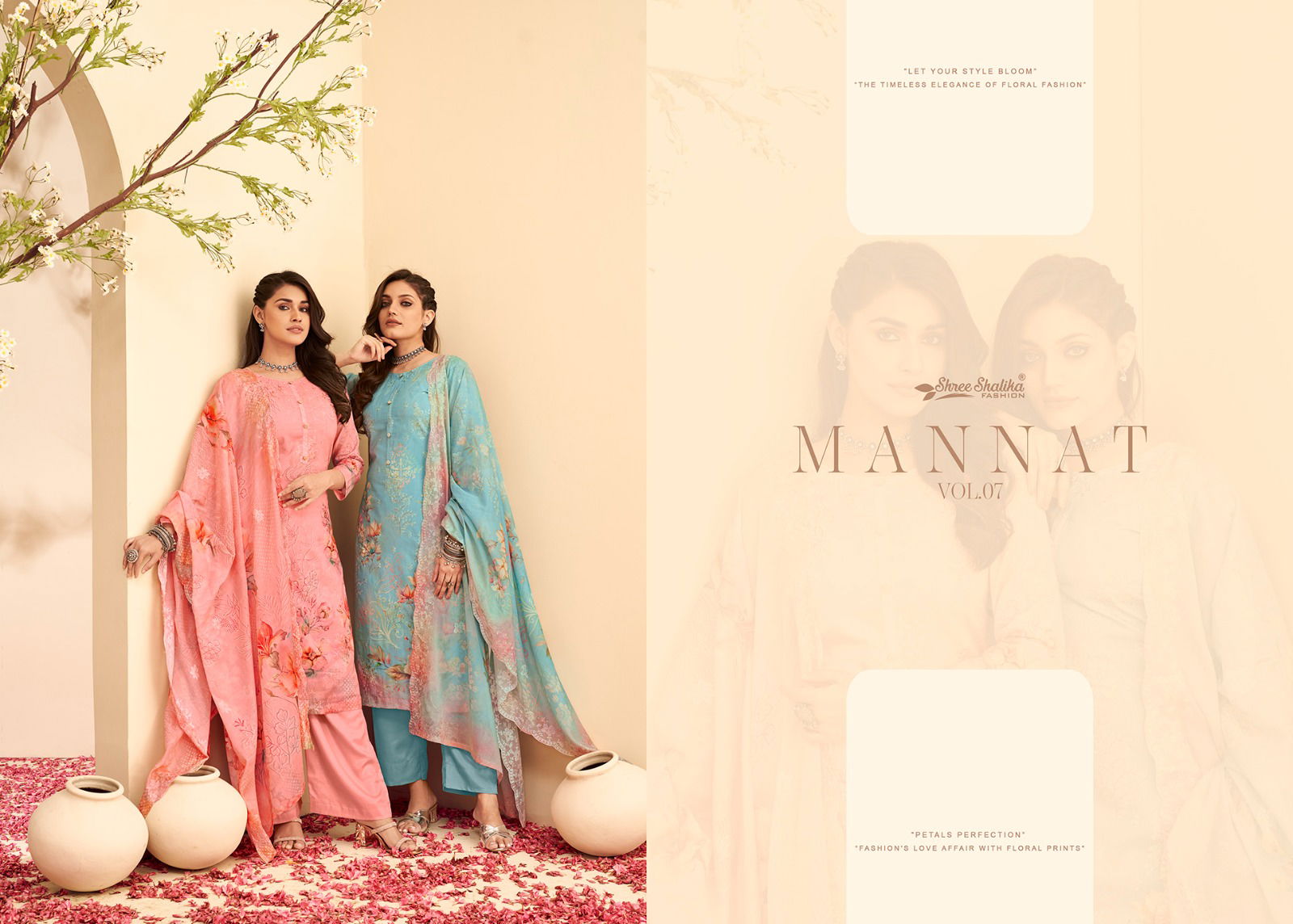 Mannat By Shalika Heavy Embroidery Printed Cotton Dress Material Wholesale Shop In Surat